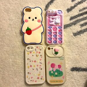 Set of Iphone Cases, Contains 4 cases, for Iphone 7, 8, SE2